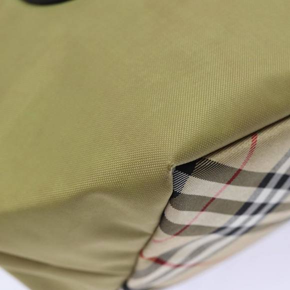 BURBERRY Nova Check Blue Label Hand Bag Nylon Beige Auth bs16350 - Picture 9 of 16